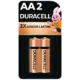 Duracell Alkaline AA Battery, 1.5 Volt Pack of 2