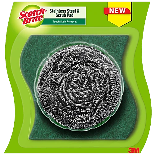 Scotch Brite Stainless Steel Scrub plus Scrub Pad