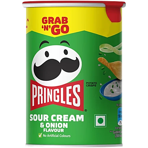 Pringles Potato Chips - Sour Cream & Onion, 40Gm