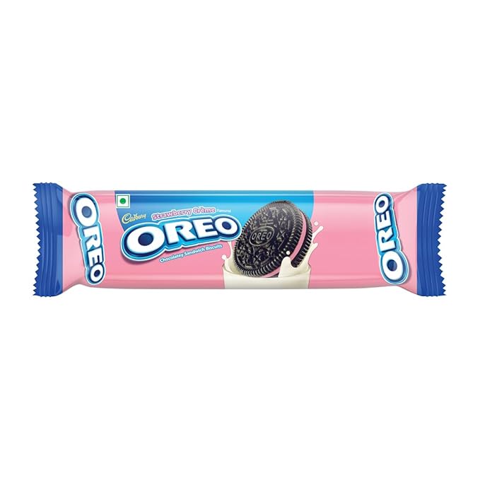 Cadbury Oreo Pokemon Strawberry Creme Flavoured Sandwich Biscuit, 108.55 g