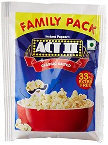 Act II Instant Classic Salted Popcorn , 90g (with Extra 30g)