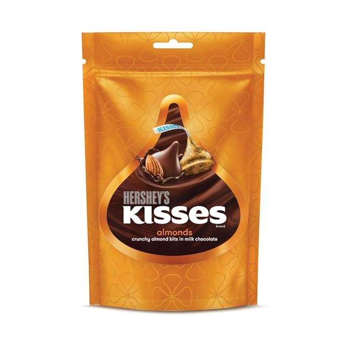 HERSHEY’S Kisses Almonds | Melt-in-Mouth Chocolates | Individually Wrapped 33.6grams