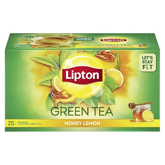 Lipton Honey Lemon Green Tea Bags, 25 Pieces