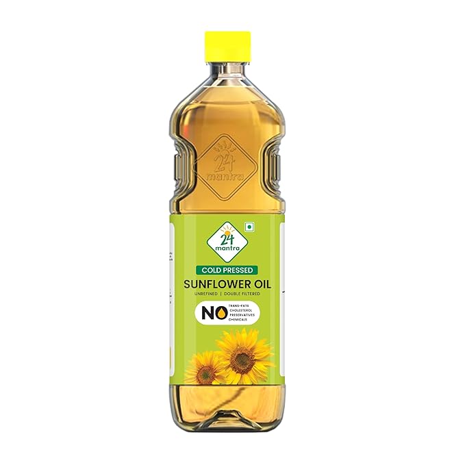 24 Mantra Organic Expeller Pressed Sunflower Oil 1Ltr