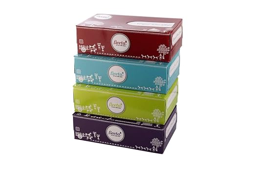 Beeta Professional Facial Tissue Box for Business Exq. Face Tissue Indian (Pack of 4)-Prime