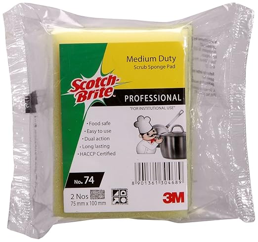 3M Scotch Brite Professional 2-in-1 Scrub Sponge Scrubbing Non Woven Pad