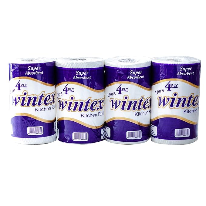 Wintex ULTRA 4 Ply Kitchen Paper Towels/Rolls (White) (Set of 4 Rolls)