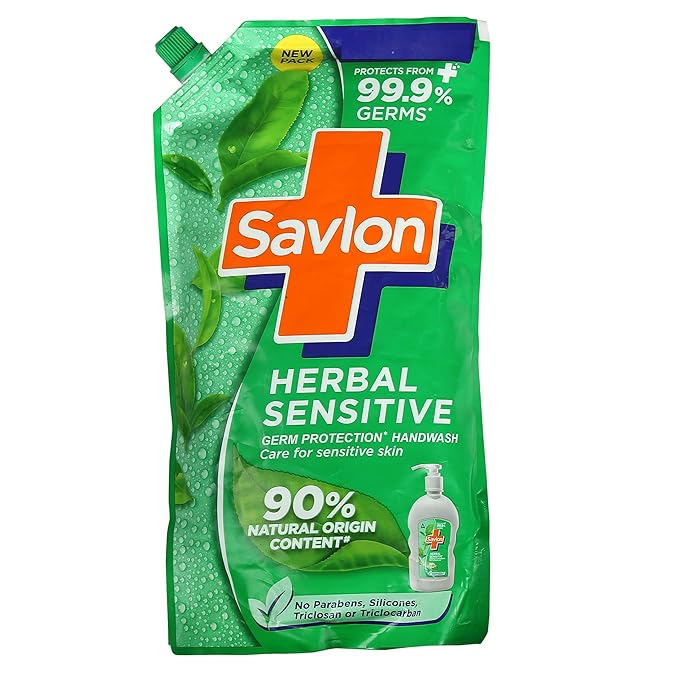 Savlon Herarbal Sensitive Ph Balanced Liquid Handwash, 750Ml ( Pack Of 2)