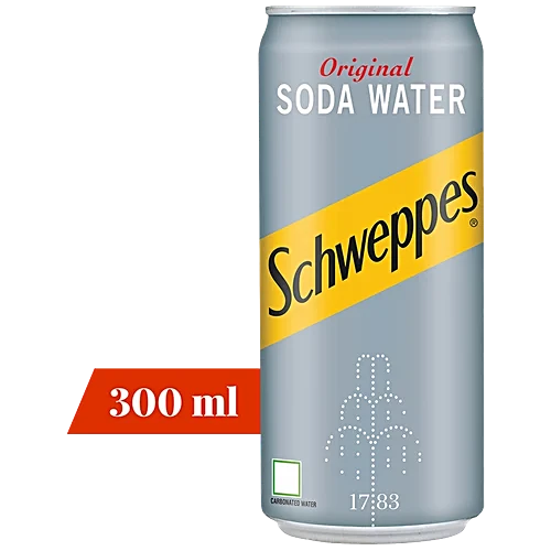Schweppes Original Soda Water, 300 ml Can