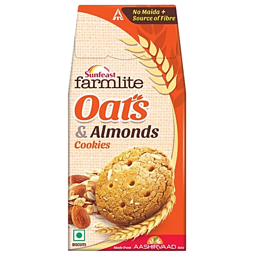 Sunfeast Farmlite Oats with Almonds cookies Biscuits, 150g