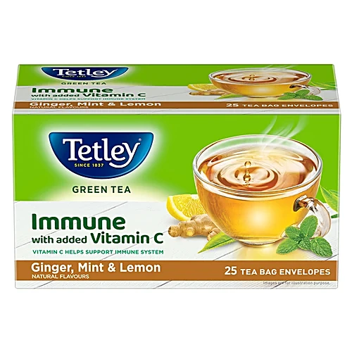 Tetley Tea Bag Green (Ginger & Mint ) 30 tea Bags