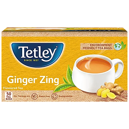 Tetley | Ginger Flavoured Chai | Black Tea | 50 Tea Bags