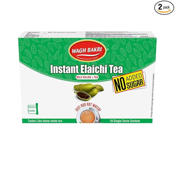 WAGH BAKRI INSTANT ELAICHI TEA SUGAR FREE 80G