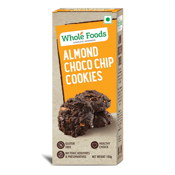 Whole Food Gluten Free Almond Chocolate Cookies,120Gm