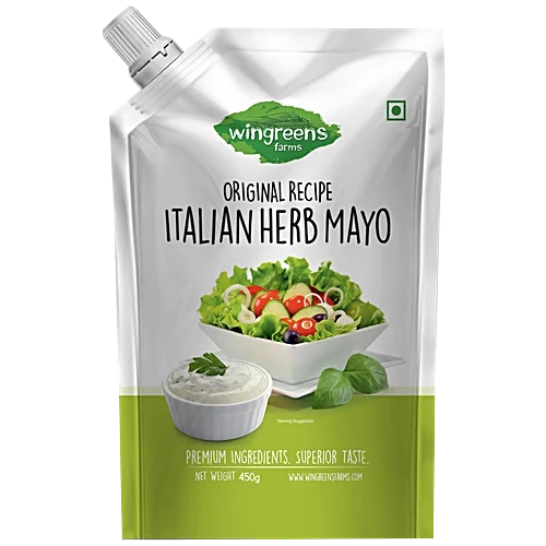 Wingreens Farms Italian Herb Mayo, 450Gm Pouch