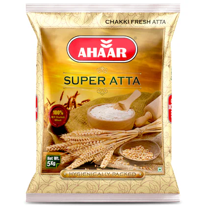 Ahaar Super Atta 5Kg | 100% Natural MP Sharbati Wheat Flour