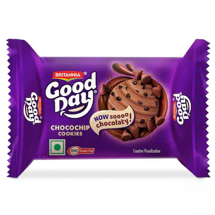 Britannia Good Day – Chocochip Cookies, Crunchy, Teatime Snack, 39 g (Pack of 6)